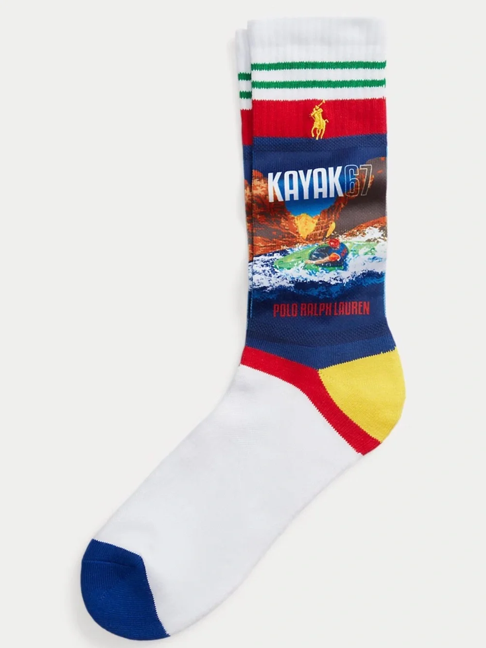 NWT RALPH LAUREN POLO Kayak-Graphic Crew Socks